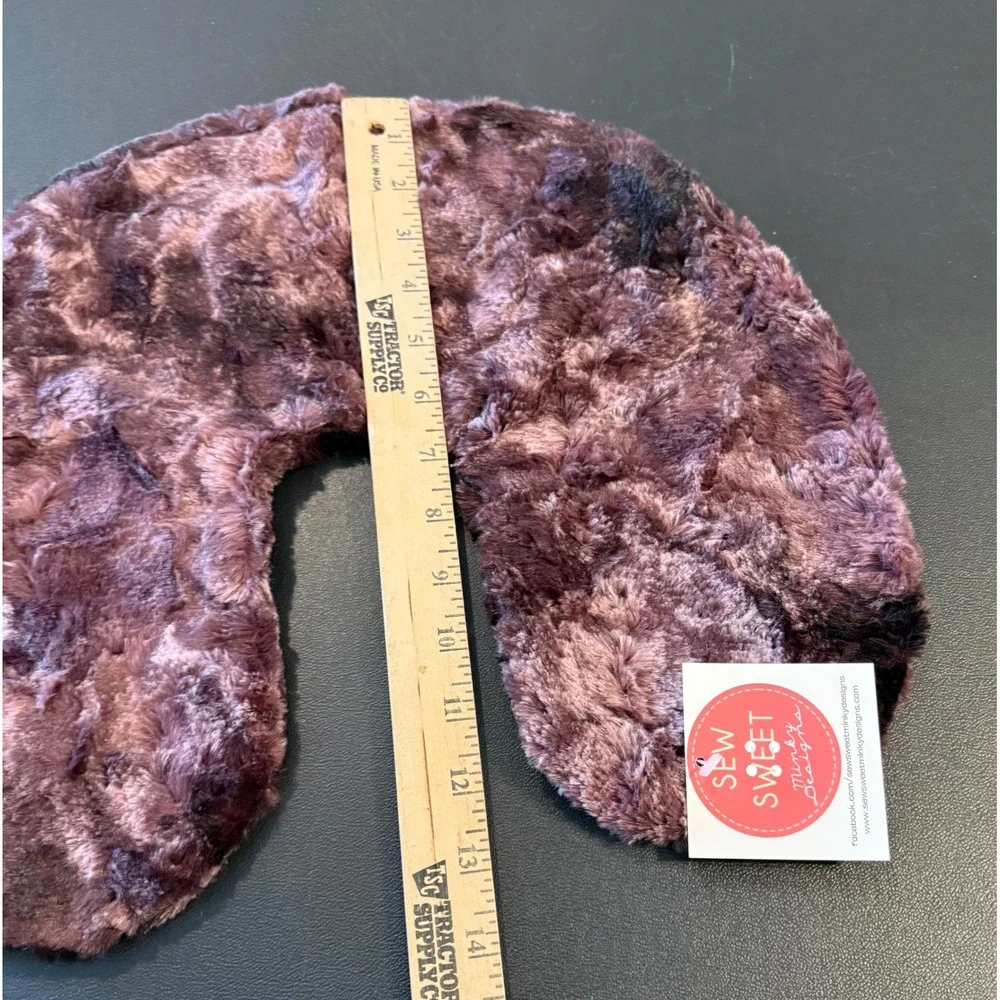 Sew Sweet Minky Designs Neck Pillow Travel Cover Purple Plush Luxury Cozy NEW